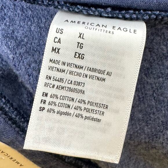 AMERICAN EAGLE / blue boyfriend jogger fleece sweatpants / XL - Picture 9 of 11